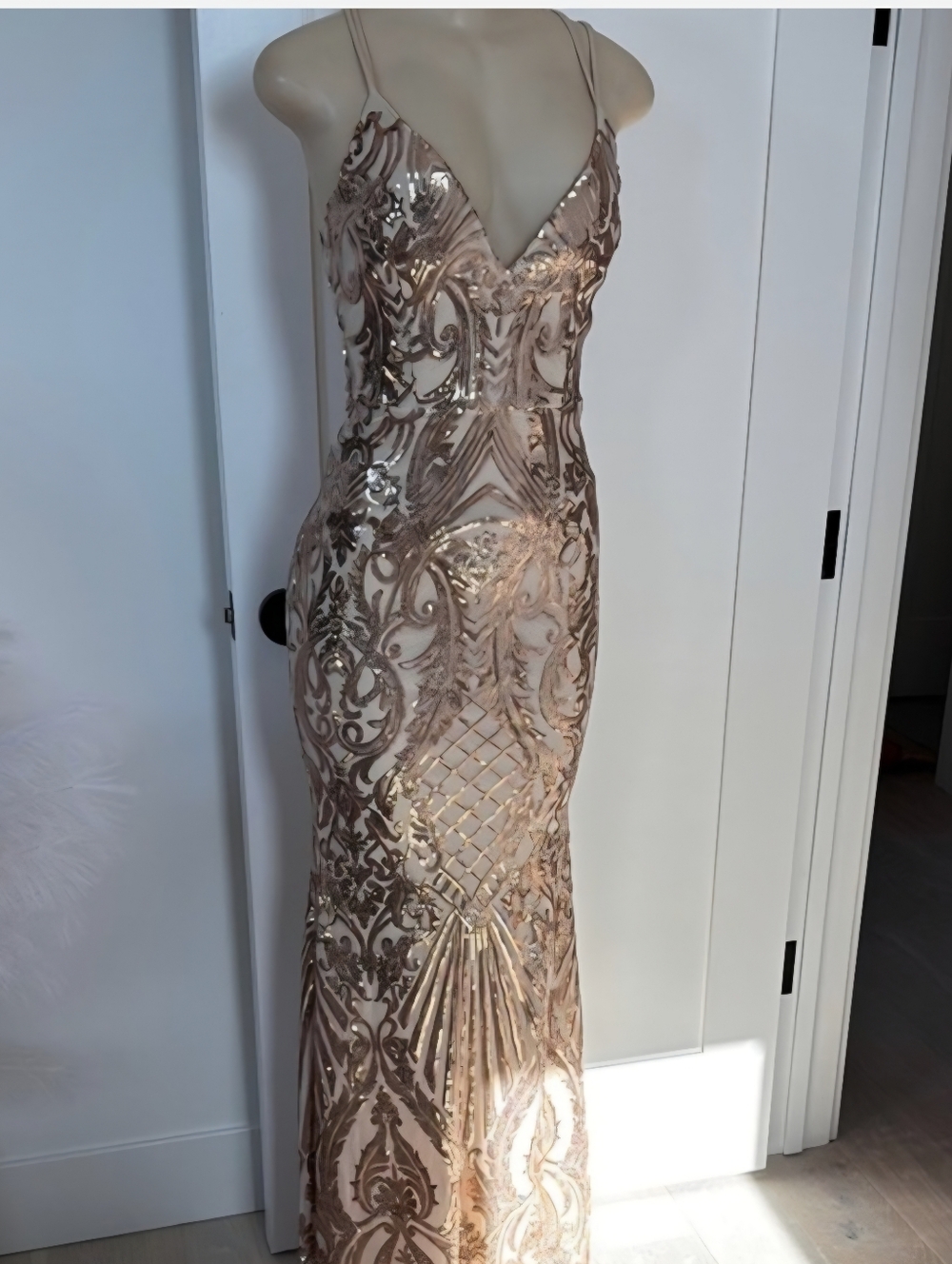 Elegant Sequin Evening Gown